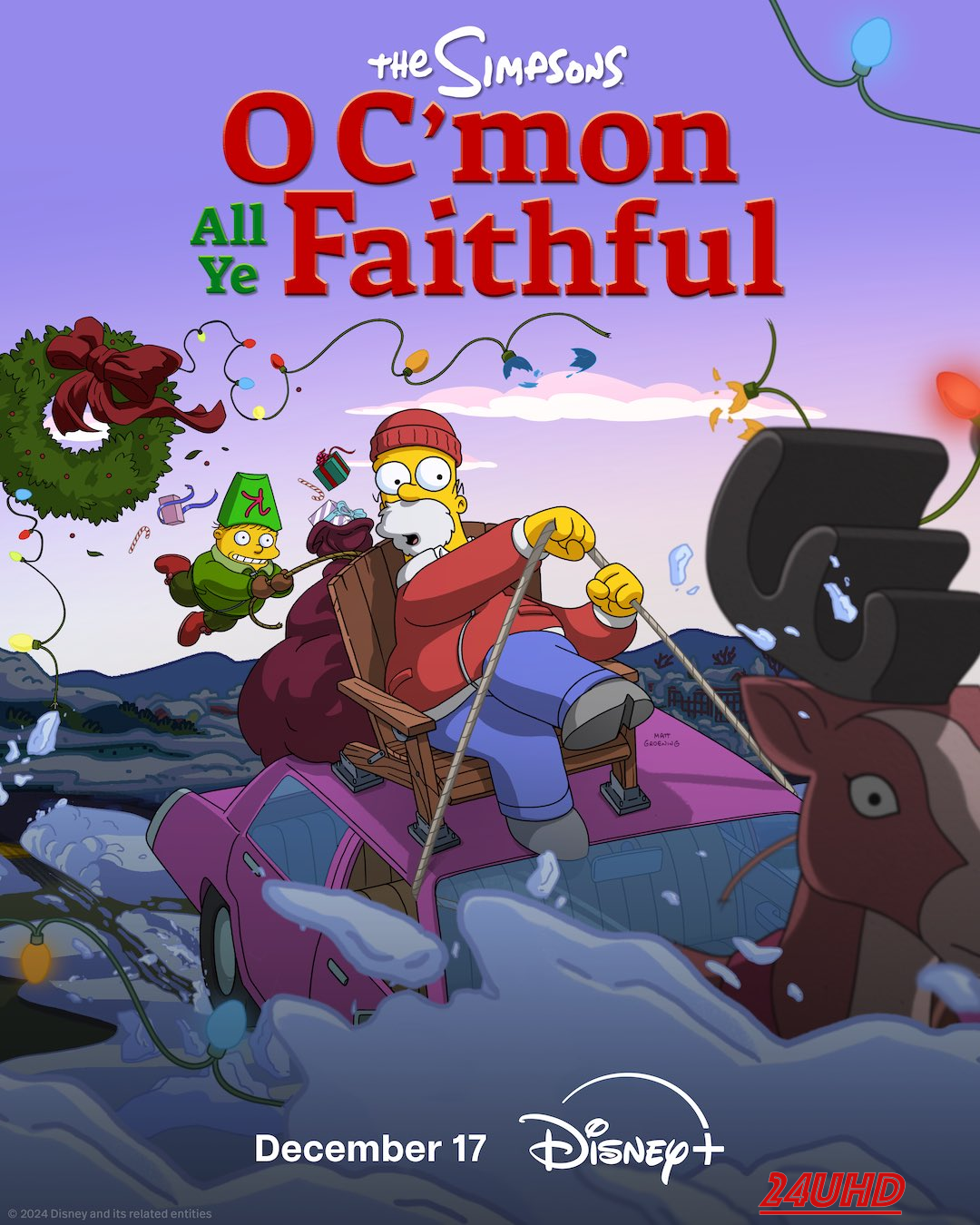 หนังเรื่อง The Simpsons  O C mon All Ye Faithful (2024) บรรยายไทย